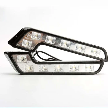 

2PCS 12V DRL Daytime Running Light 6 LED Universal Car Auto Driving Lights Fog Lamp Headlight Car Styling Running Lamps