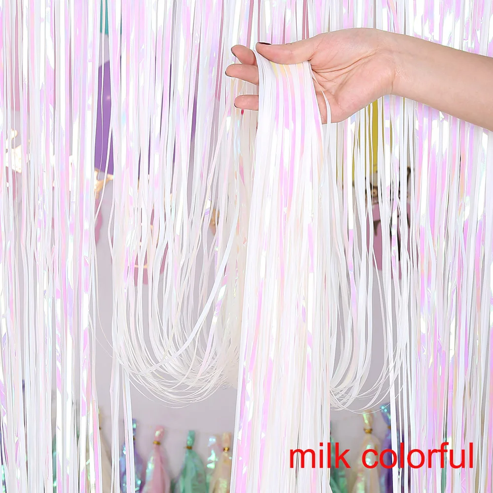 Matte Foil Tassel Fringe Curtain for Celebrations and Events