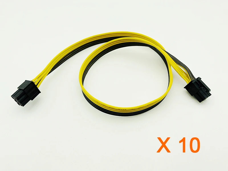 10 шт. 50 см 6P до Кабель адаптер 18AWG провода Графический Расширение карты шнур