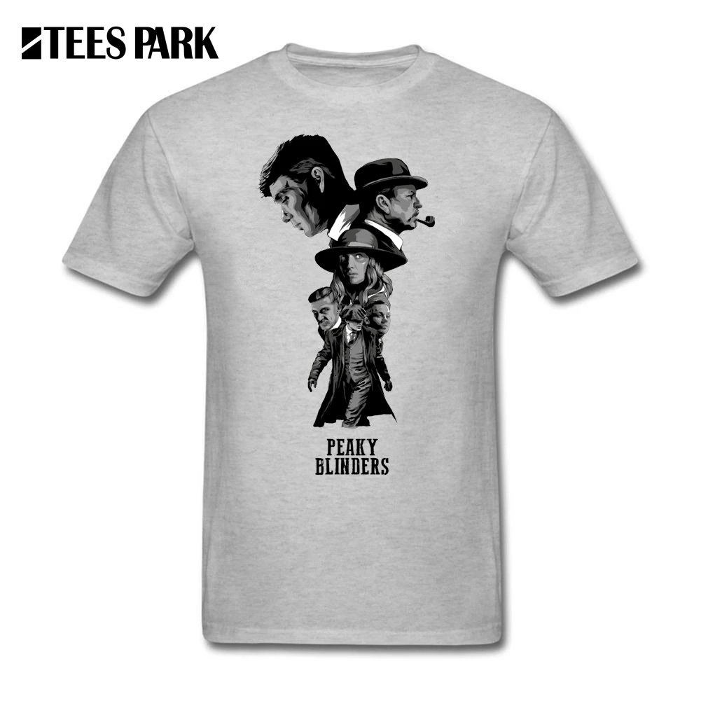 

Tee Shirts Clothing Peaky Blinders Graphic T-Shirt O Neck Short Sleeve Tee Gray 100% Quality Cotton Men's T Shirt for Male
