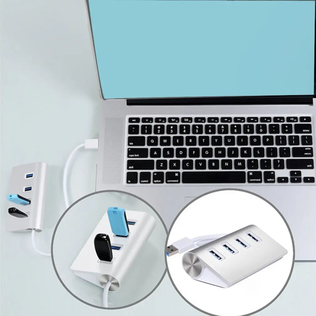 Scolour Новинка; Лидер продаж на солнечных батареях USB 3,0 4-Порты и разъёмы супер Скорость компактный концентратор адаптер для Apple Mac Air портативных ПК