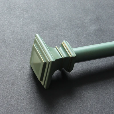 Green color Новое поступление, американский стиль, Римский полюс, карниз для занавесок, 28 мм, алюминиевый сплав, немой карниз для занавесок, одиночный и двойной набор из штанги и занавески - Color: Green color