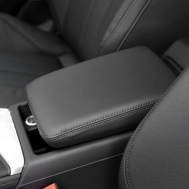 Accesorios del coche de microfibra de Tapa de cuero de compartimento central cubierta de compartimento de reposabrazos Trim para Audi A4 B9 2017 de 2018, 2019 elástico tipo de banda