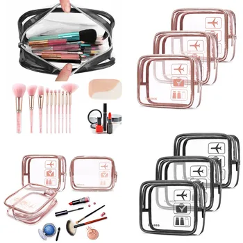 

Women's Transparent Cosmetic Bag Large Capacity Waterproof Makeup Bag Travel Toiletry Storage Organizer Bath Wash Tote Case