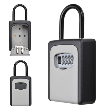 

1 Portable 4-digit Wheel Resettable Combination Key Safety Padlock Kit Household Improvement Hardware Locks