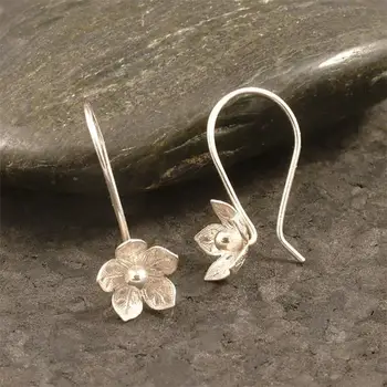 

Simple Silver Color Flower Earrings for Women Wedding Party Earrings Romantic Female Earring Gifts Fashion Jewelry