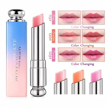 

New color changing lipstick gradient lipstick moisturizing waterproof lipstick cosmetics lasting W5E3