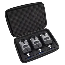Fishing Bite Alarms Adjustable Volume Sensitivity Sound and Light with Swinger and Tackle Case