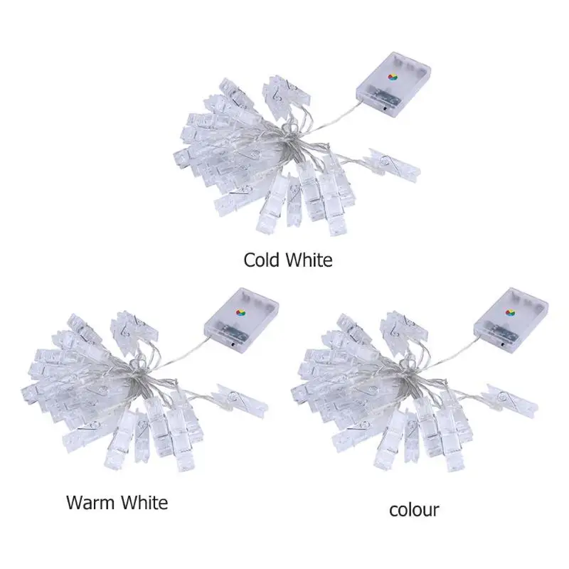 3m 30 LED Clip Light String Copper Wire Party Wedding Xmas Photo Card Decor
