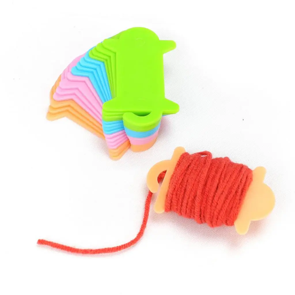 10Pcs/pack Plastic Colorful Floss Bobbins for Cross Stitch Embroidery Cotton Thread Craft DIY Sewing Storage