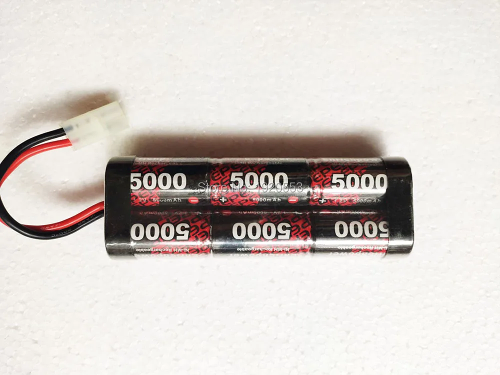 7,2 V 5000mAh 10C разъем Tamiya перезаряжаемый Ni-MH аккумулятор высокой мощности части для 1/16 RC автомобилей лодки грузовика