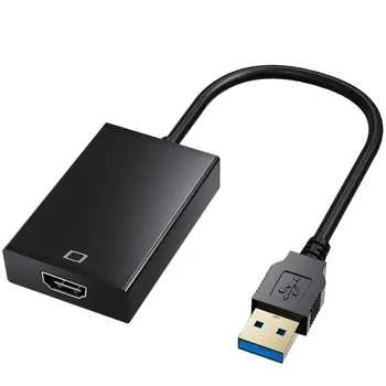 

Television Same Frequency Projection Black Usb 3.0 To HDMI Drive Free Audio And Video Multi Display Adapter Converter
