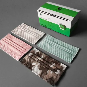 

50Pc Face Mask Disposable Masks Non-Woven 3 Layer Thick Print Adult Protective маска маски maske マスク Face Mask