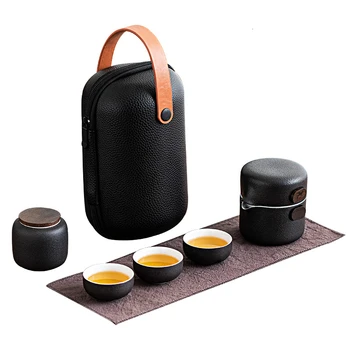 

Travel Kung Fu Tea Have Suit Portable Package Type Ceramics Fast Off The Cup A Pot Of Three Cup Infusion Of Tea Kettle Gift