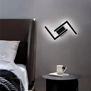 

Wall lamp LED indoor loft living led inside bedroom Wall lights decoration bedside Light home fixture black Modern sconce WF1021