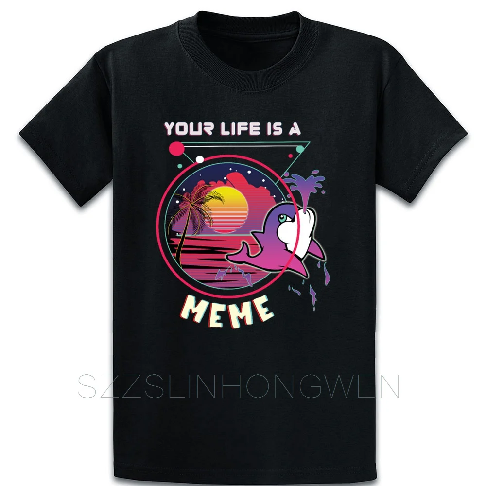 Ваша жизнь-это футболка Meme Vaporwave, новая модная Подарочная одежда с принтом, мужская летняя футболка