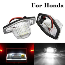 

2 Pcs Led Car Number Lamp Canbus License Plate Light Luces Assembly No Error For Honda Accord Civic Odyssey City MK4 MR-V Pilot