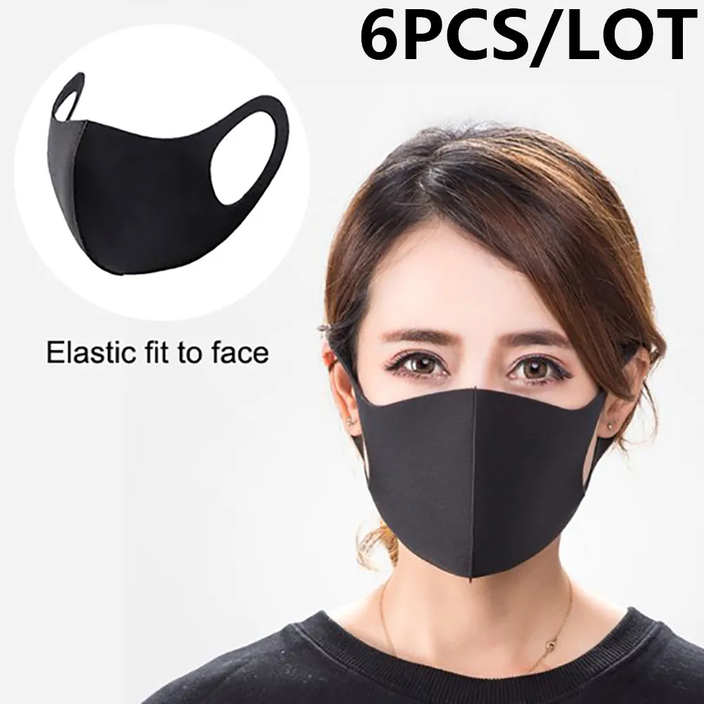 

1/3/6 Pcs Reusable Sponge Double Layer Washable Mask Face Protective Masks Anti Dust Particles Pollution Filter Haze Mouth Mask