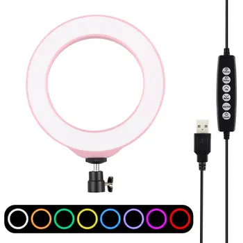 

PULUZ PU429F PU432F 6.2 inch USB RGBW Dimmable LED Ring Light Photography Photo Camera Flash Tripod Ball Head Remote Control