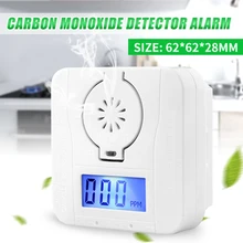 1pcs LCD CO Carbon Monoxide Detector Battery Power Carbon Monoxide Warning Alarm White