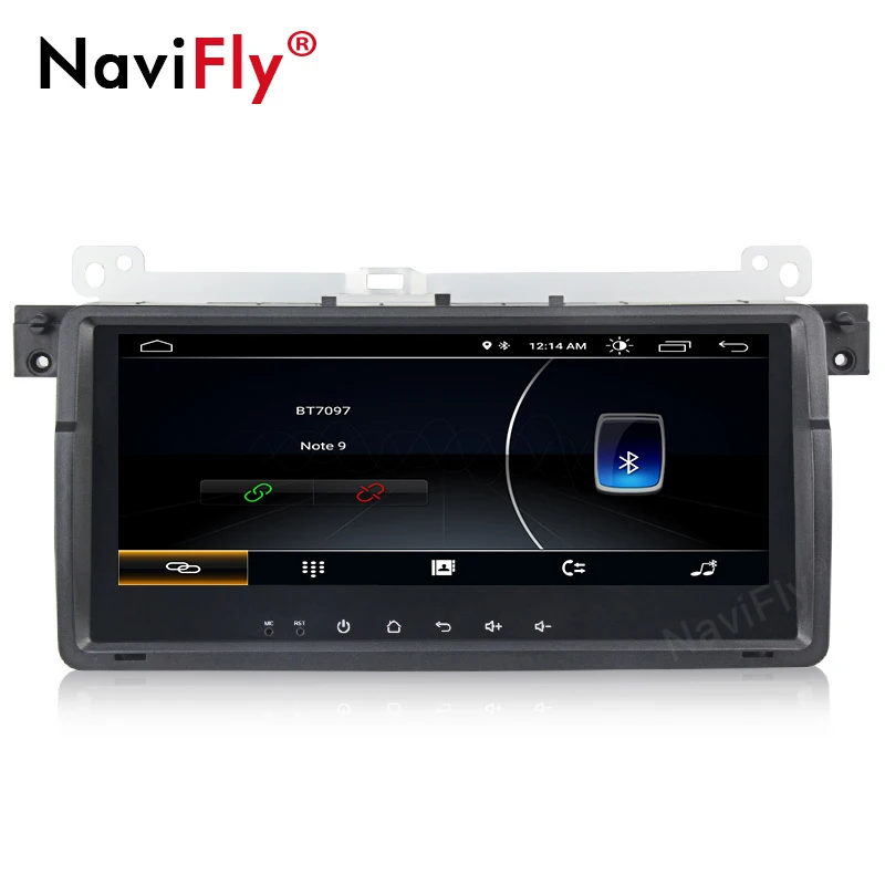 Top NaviFly 8.8 inch Android 8.1 Car multimedia player for BMW E46 M3 1998-2006 with Radio GPS navigation Stereo head unit Wifi BT 3