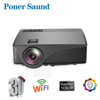 

Poner Saund GP12 Mini Projector Portable WiFi Android 6.0 Home Cinema for 1080P Video Proyector Phone Home Video 3D Beamer