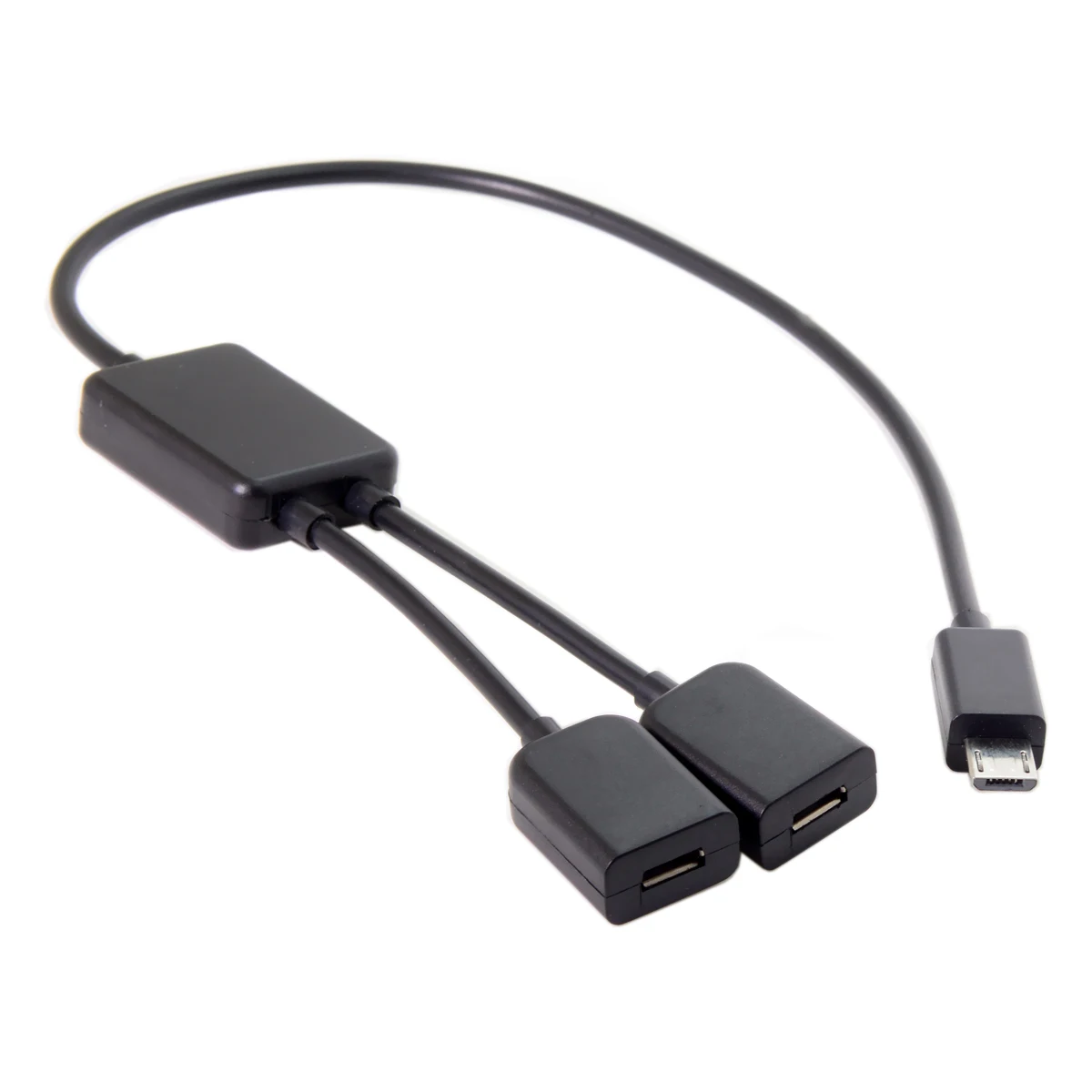 

Micro USB to Dual Micro USB Female Hub otg Cable For Laptop Mobile phone & Mouse & Flash Disk