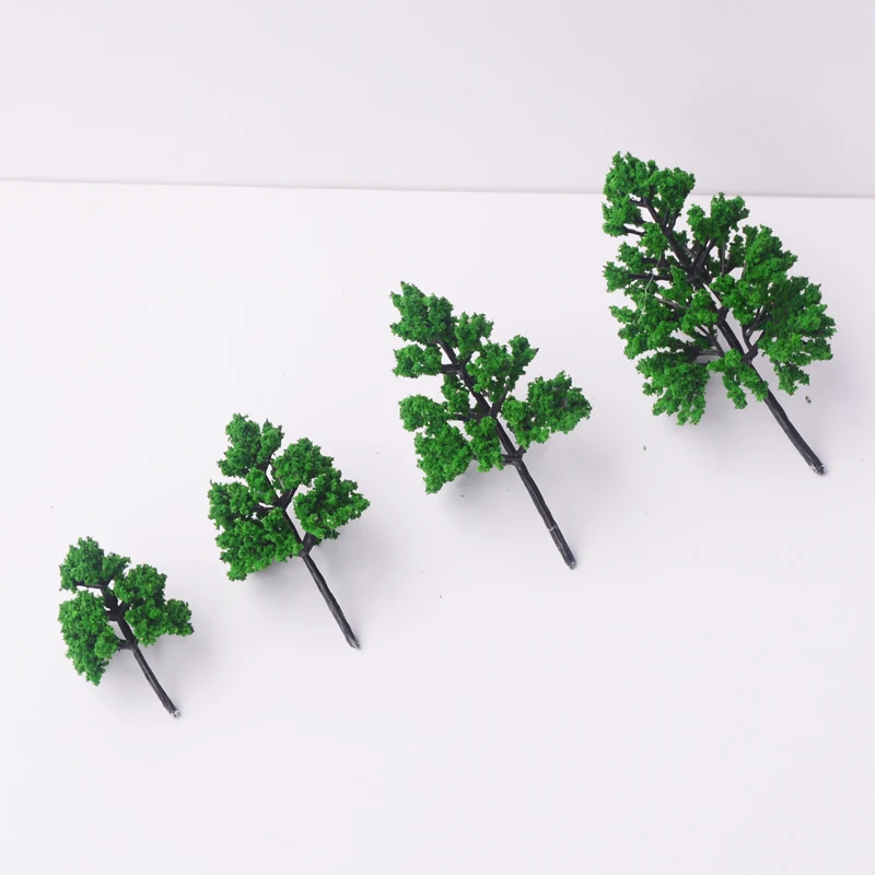 10 шт. зеленая Модель Дерево DIY песок панель модель здания дерево зеленая линия дерево