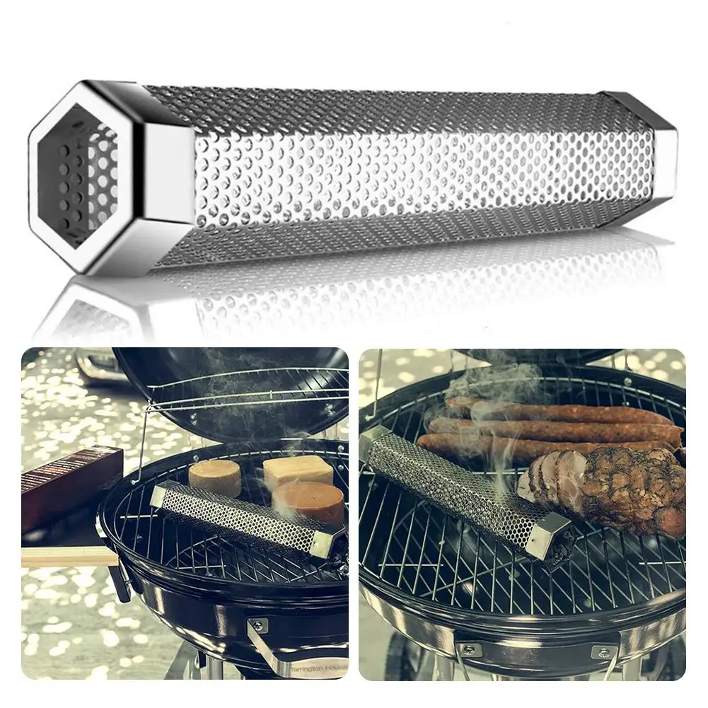 

12 Inch Barbecue Charcoal Storage Tube Stainless Steel Barbecue Pipe Barbecue Accessories Stainless Steel Barbecue Cooking Tools