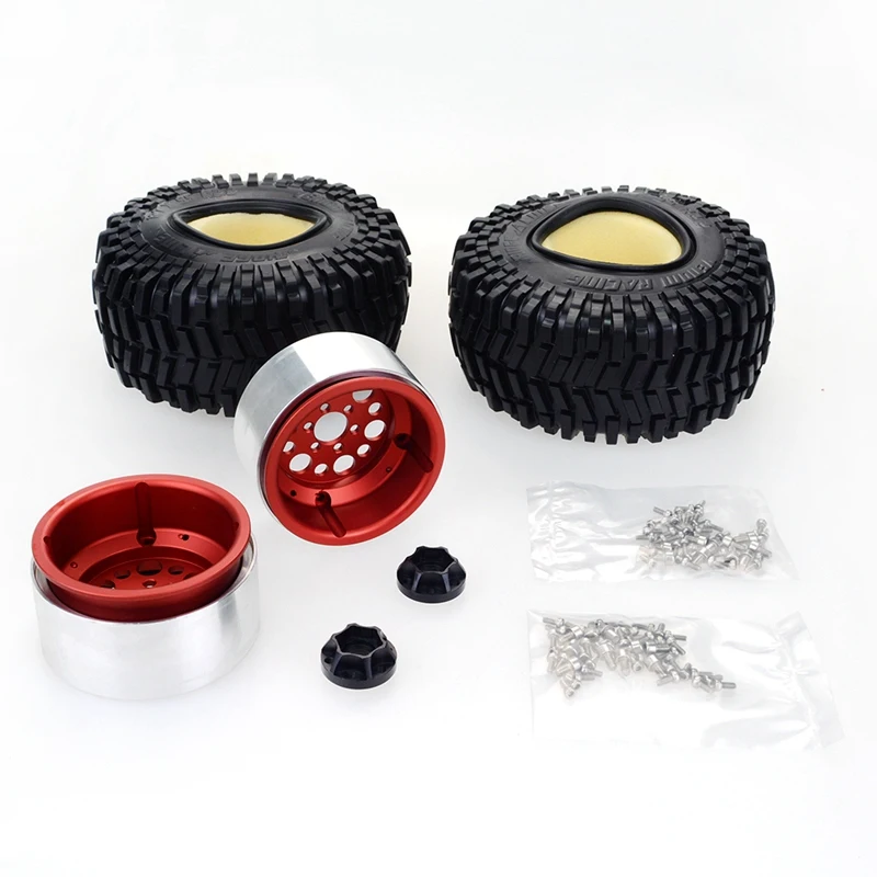 4 шт. 2 дюймов Beadlock Колесные диски и грязи Grappler резиновые шины для 1:10 RC Rock Crawler Traxxas