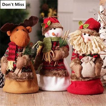 

Home Display Window Decoration Accessories Standing Toys Santa Claus Snowman Elk Christmas Dolls Merry Christmas Gift for Kids