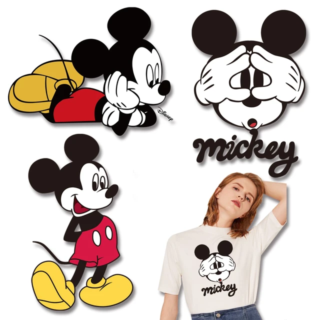 Disney Mickey Minnie Mouse Duck Patches Clothing Heat Transfer Stickers Iron  On T-shirt Patches For Clothes Kids Kawaii Custom - Patches - AliExpress