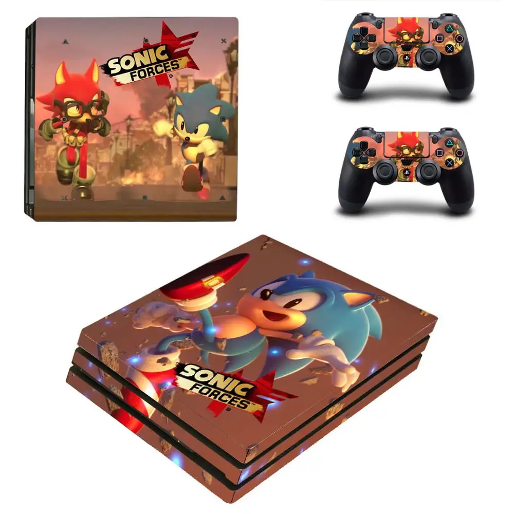 Sonic Forces PS4 Pro sticker s PS 4 Play station 4 Pro виниловые наклейки для playstation 4 Pro консоли и контроллера