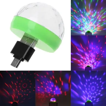 

Mini LED Stage Light Rotating Laser Lighting Lamp USB Interface For Bar Home Party Decoration1#
