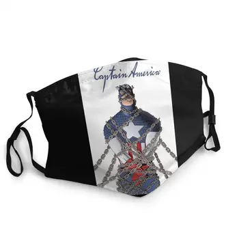 

Captain America Comic Non-Disposable Face Mask Anti Haze Dustproof Mask Winter Protection Mask Respirator Mouth Muffle