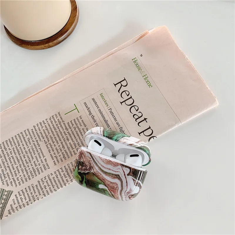 WY76 For Pro 02 Роскошь абстракция Мрамор текстура твёрдый чехол для Apple Airpods Pro/2/1 крышка Ретро Bluetooth защитный чехол для наушников для воздуха в капсулах - Цвет: WY76 For Pro 02