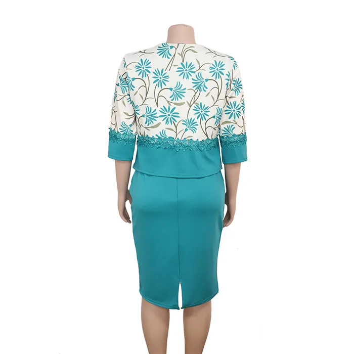 Новая африканская женская одежда Дашики модные супер ткани, печать платья двухсекционный Набор Размер XL-4XL