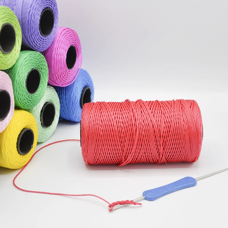 120 g/Rolle, 1,5 mm Polyester-Seil, Polypropylen-Schnur, Makramee, Stricken, Weben, Kunststoffblech, Häkelgarn, Geschenk für Stricker – Detail 3