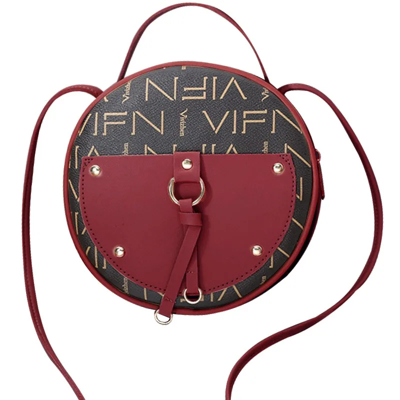 Женские сумки через плечо маленькая круглая сумочка с кисточками простые дикие сумки на плечо Модные Ретро ветряные сумки-мессенджеры