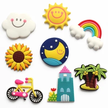 

Cartoon Magnetic Chocolate Fridge Magnets Funny Sun Rainbow Message Refrigerator Sticker Children DIY Education Toy Souvenir