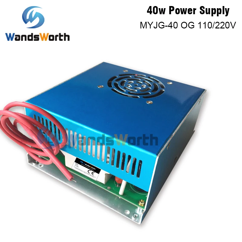 Wandsworth 40 Вт CO2 лазерный источник питания MYJG 40WT 110 В/220 В для лазерной трубки гравировальный станок для резки Модель A