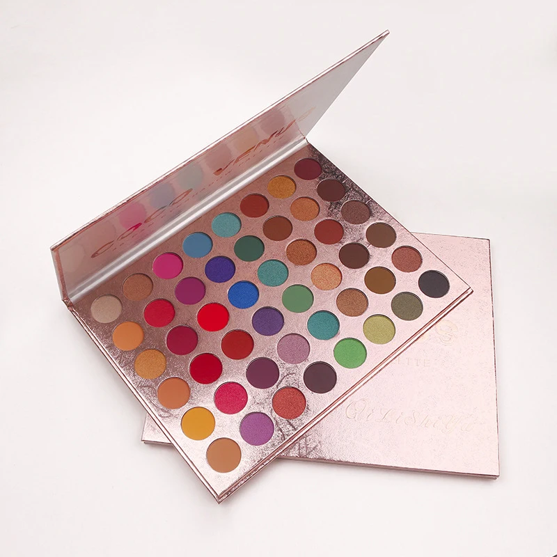 Очарование красоты глазурованные 48 цветов Тени для век Палитра Bling Gold Eye Makeup Shimmer МАТОВЫЕ блестки тени для век для макияжа Палитра