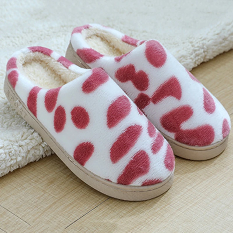 Women Winter Home Slippers Cartoon Cat Shoes Non-Slip Soft Winter Warm House Slippers Indoor Bedroom Lovers Couples