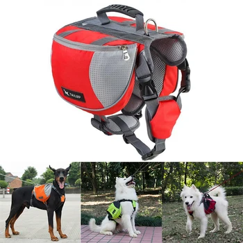 

TAILUP Pet Outdoor Backpack Large Dog Reflective Adjustable Saddle Bag Harness Carrier For Traveling Hiking Camping Safety