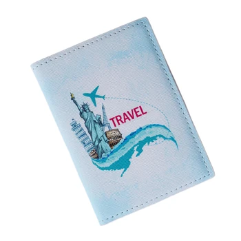 

Statue of Liberty Passport Cover Pu Leather Travel Credit Card Documents Holder Packet Wallet Purse Bags Pouch drop shipping