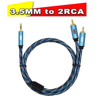 

RCA Cable 2RCA to 3.5 Audio Cable RCA 3.5mm Jack RCA AUX Cable for Amplifier Headphone Speaker MP3 DVD TV Phone Cable Cord 1M