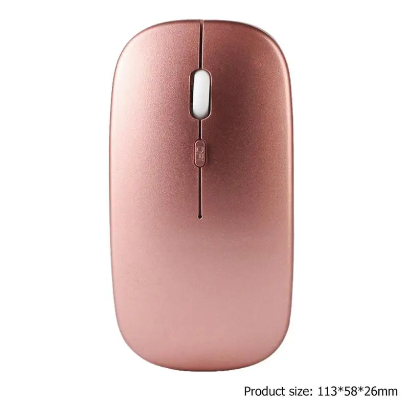 W8 беспроводная компьютерная мышь Bluetooth Бесшумная мышь 2,4G Беспроводная перезаряжаемая тонкая мышь 1600 dpi 4 клавиши оптическая мышь для ПК Lapto