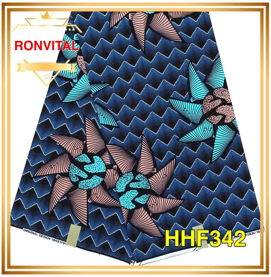 Женское платье, сделай сам, ткань, воск RONVITAL, распродажа, Африканский воск, высокое качество, хлопок, материал с принтом, сделай сам, ткань, 6 ярдов/партия