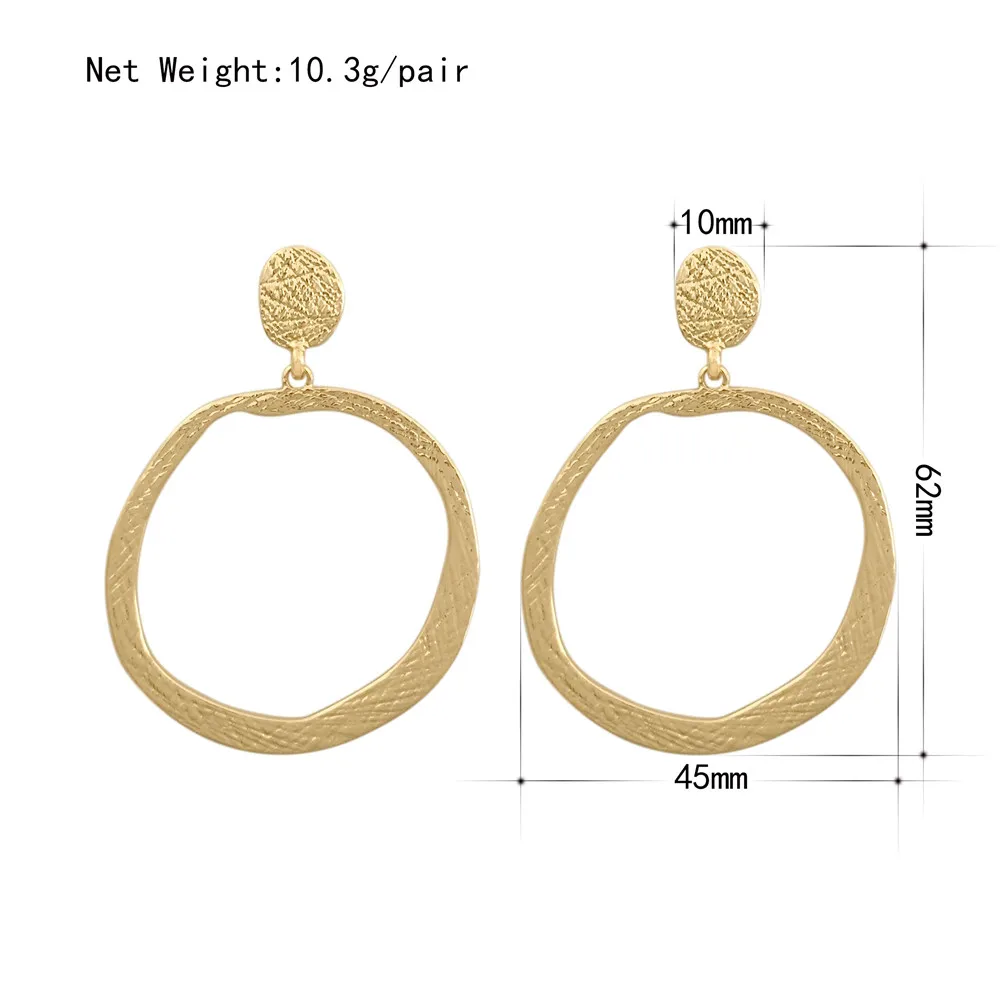 Gold Color Dangle Drop Earrings for Chic Women