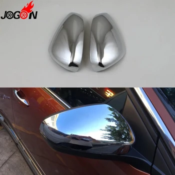 

For Peugeot 3008 II 2016 2017 Second Generation Car Side Rear View Rearview Back Mirror Cover Trim Bright Silver 2PCS
